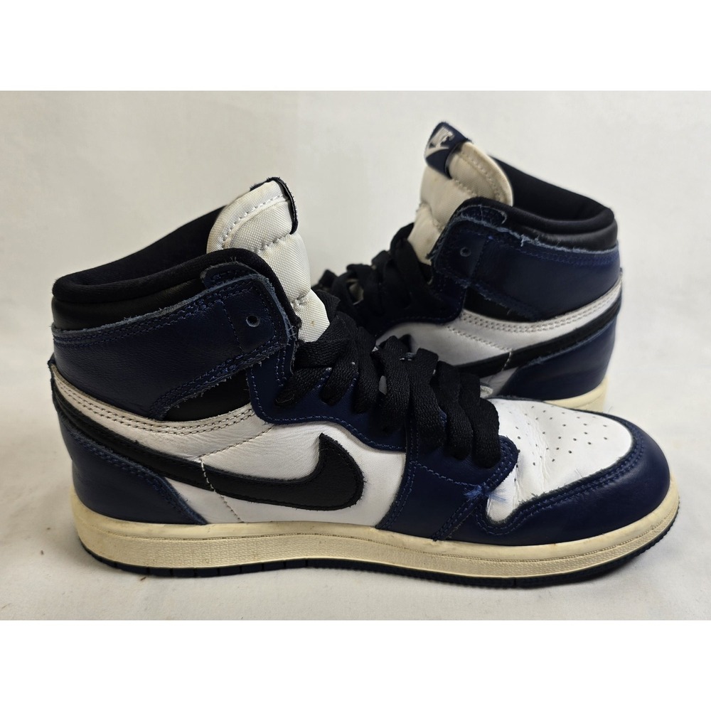 Jordan‎ 1 Retro High Kids Shoe Midnight Navy/Black-White-Sail US Size 2.5Y